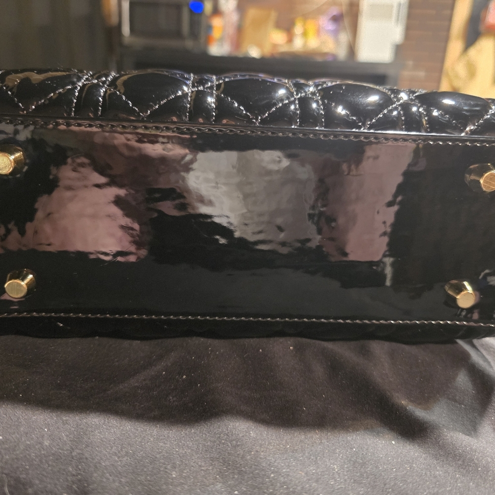Dior Black and Gold Patent Leather Clutch - Picture 10 of 14